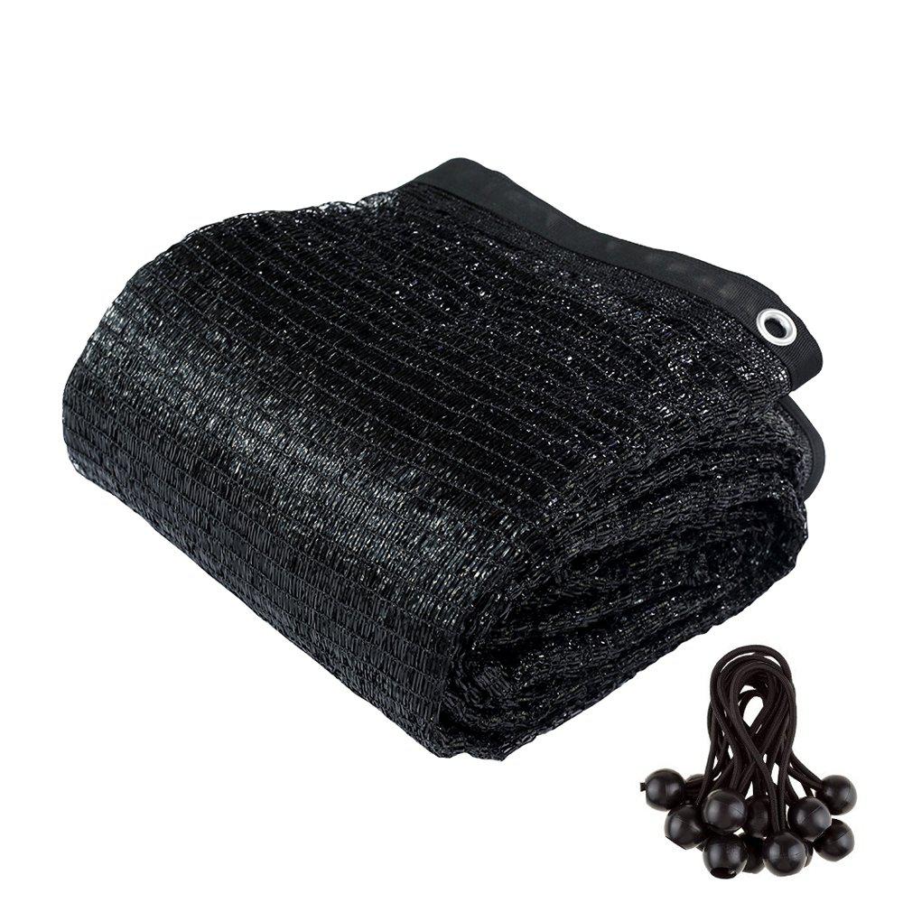 Shatex 6 ft. x 20 ft. Black 40 Sunblock Shade Cloth with Grommets for Garden PatioSDP4006020B