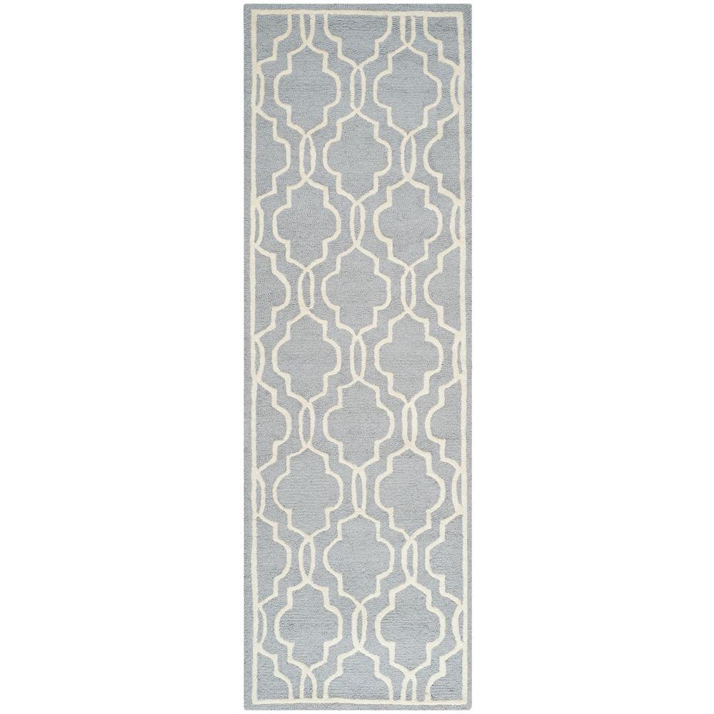 Safavieh Cambridge Silver/Ivory 3 ft. x 6 ft. Runner RugCAM131D26 The Home Depot