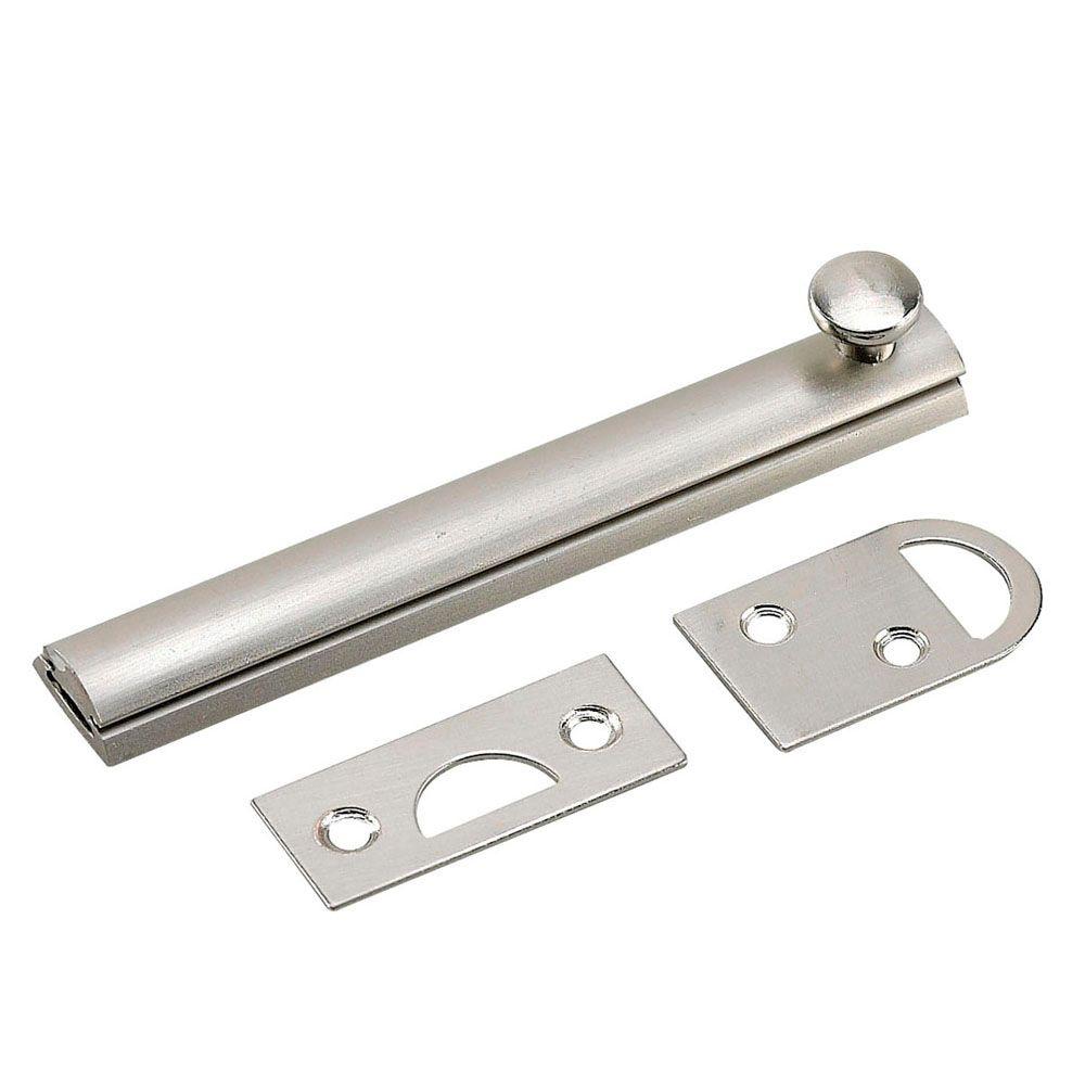 Richelieu Hardware 4 In. Brushed Nickel Surface Bolt-392NBR - The Home ...