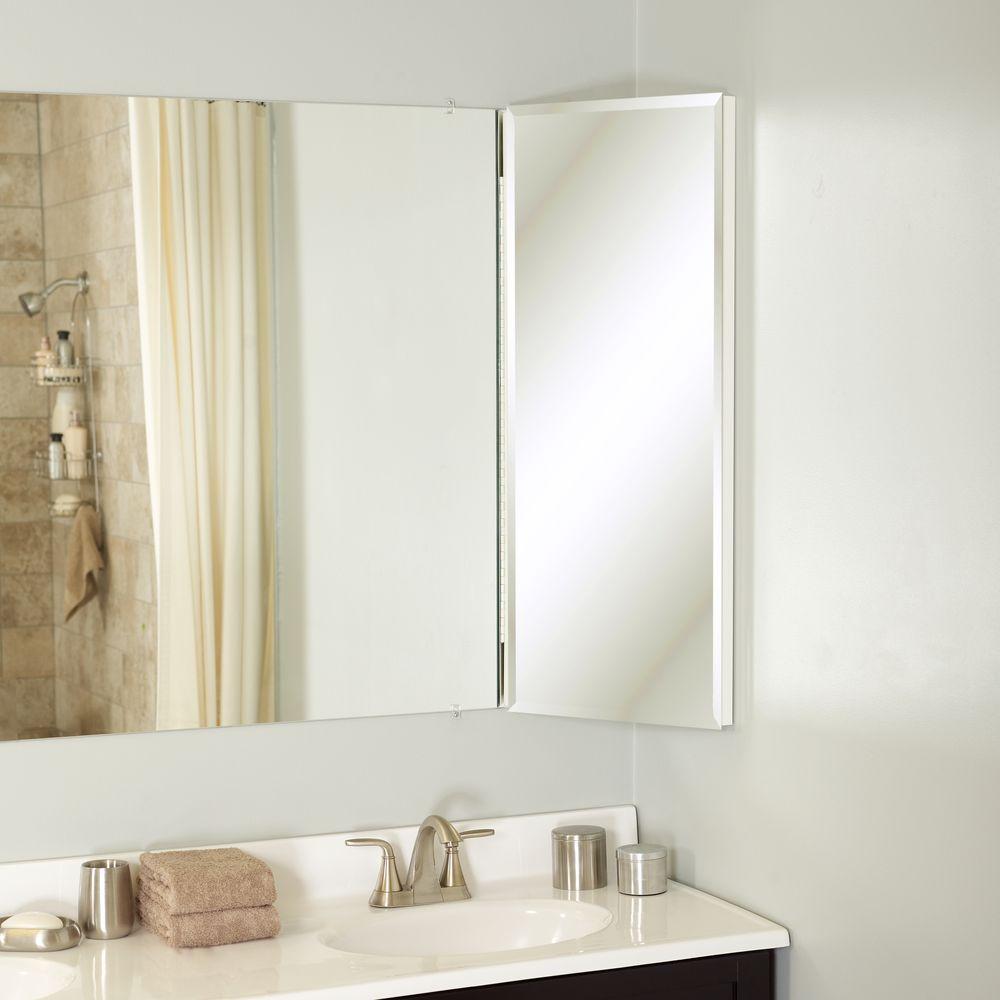 Zenna Home 14 25 In X 36 In Corner Over The Mirror Surface Mount