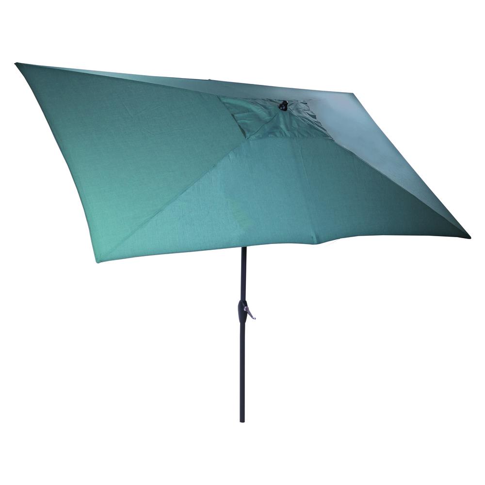 Trademark Innovations 10 Ft Market Tilt Crank Patio Umbrella In Light Green Umbtilt Ltgr The Home Depot