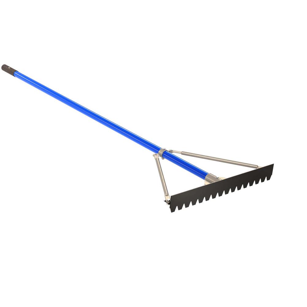 Bon 6 ft. Aluminum Handle 24 inch Blunt Tooth Asphalt Lute Rake by Bon