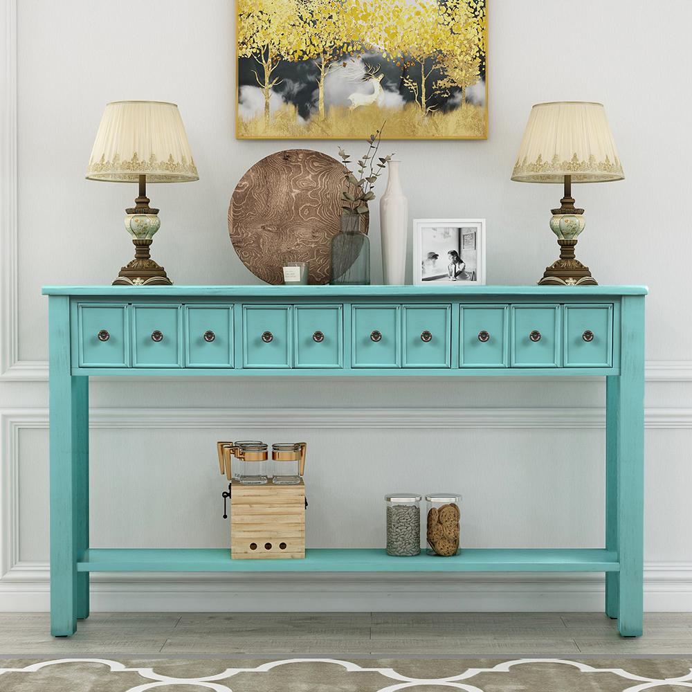 light blue console table