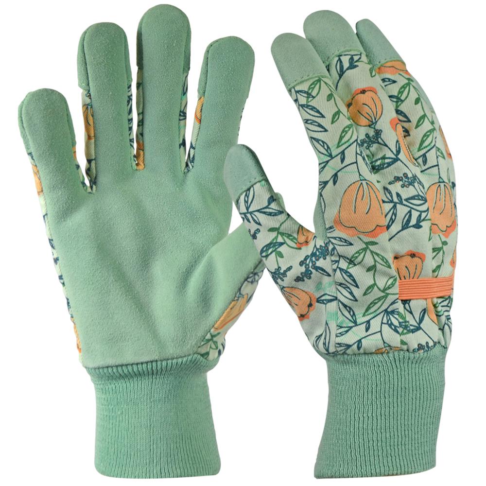 women's knit gloves with leather palms