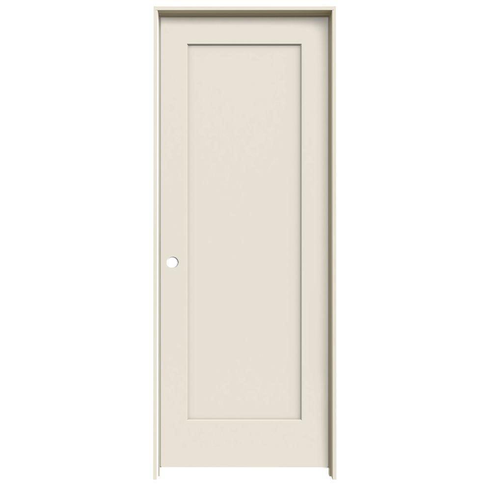 JELD-WEN 24 in. x 78 in. Madison Primed Right-Hand Smooth Molded 24 X 78 Prehung Interior Door