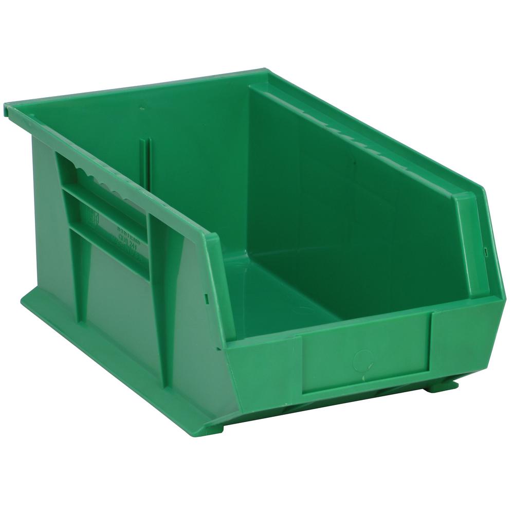 Ultra Series Stack and Hang 7 Gal. Storage Bin in Green (12Pack
