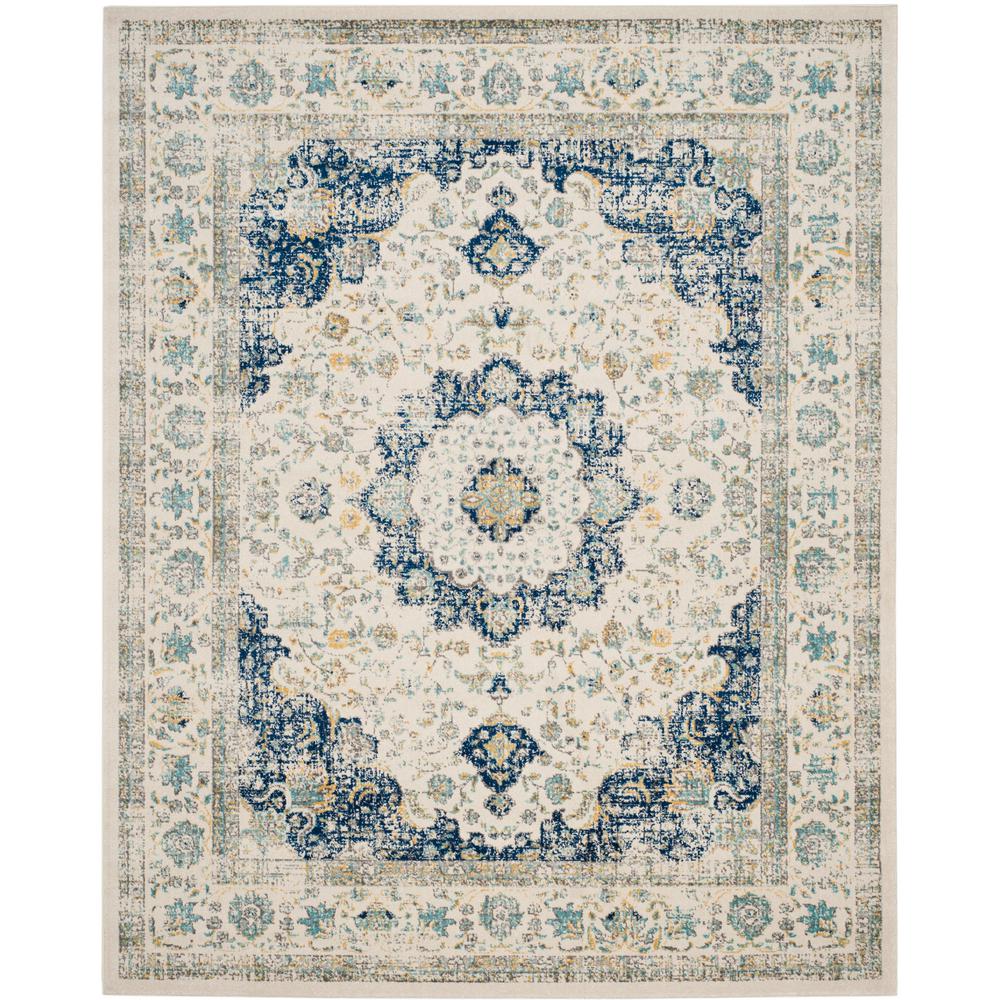 Safavieh Evoke Ivory/Blue 8 Ft. X 10 Ft. Area Rug-EVK220C-8 - The Home ...