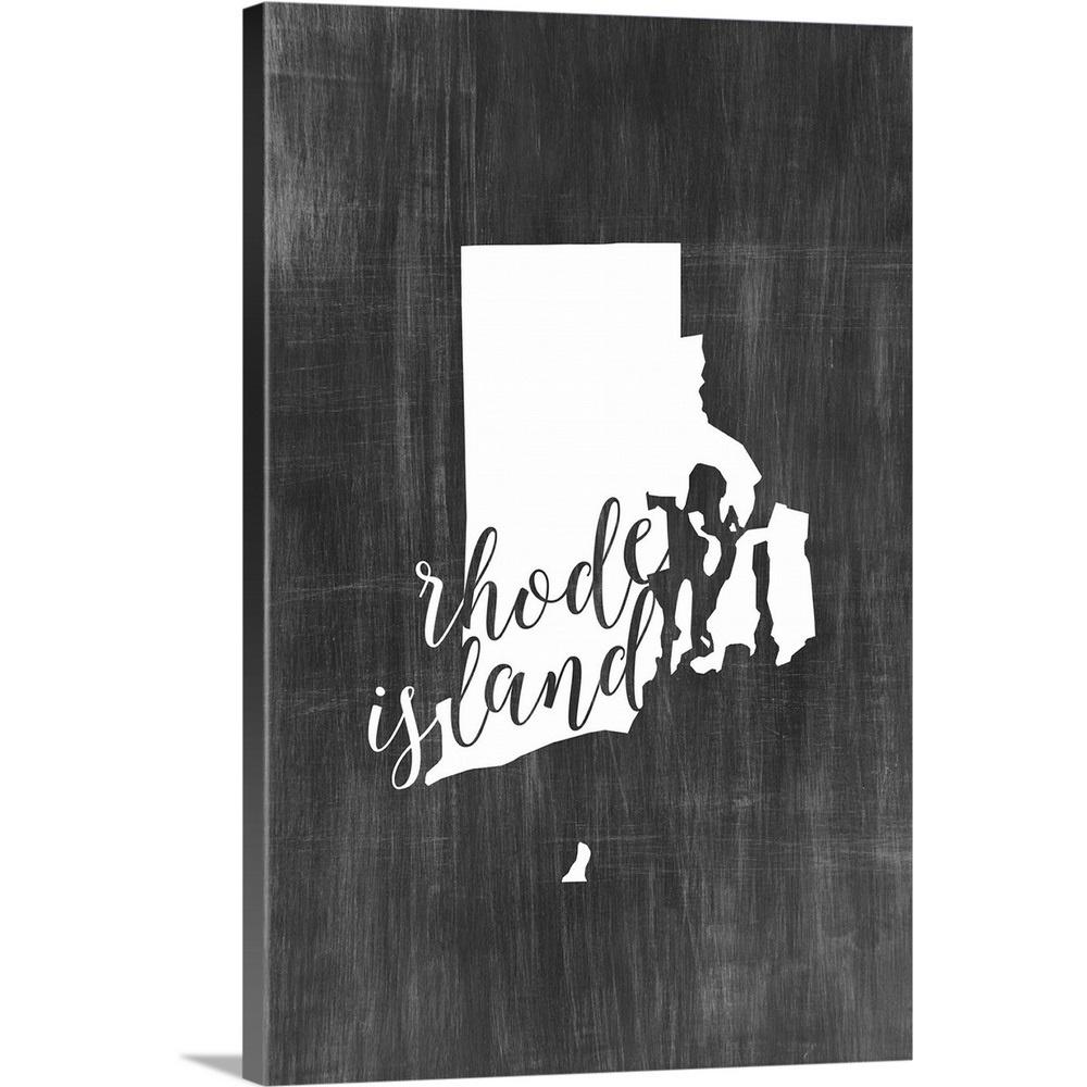 Greatbigcanvas Home State Typography Rhode Island By Inner Circle Canvas Wall Art 2446479 24 24x36 The Home Depot