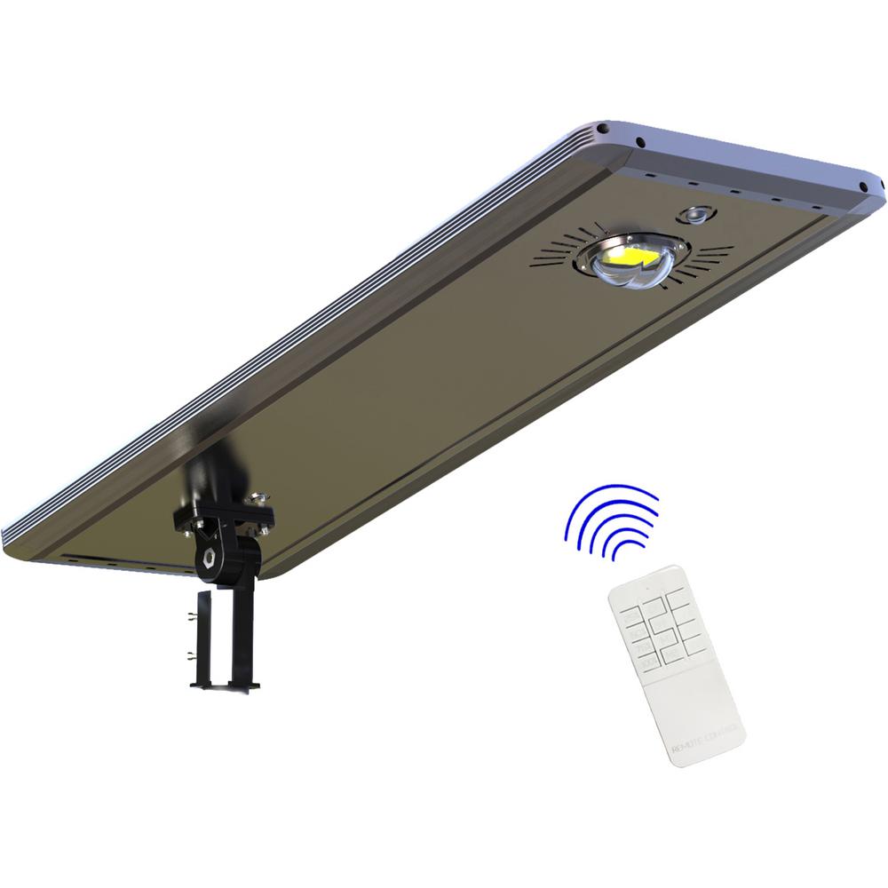 eLEDing 30Watt Gray Solar Ultra Powerful Motion Activated Outdoor Integrated LED Path Walkway