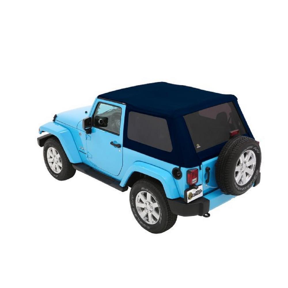 Bestop Trektop Soft Top For Wrangler Jk 2dr Navy Blue Twill 56852
