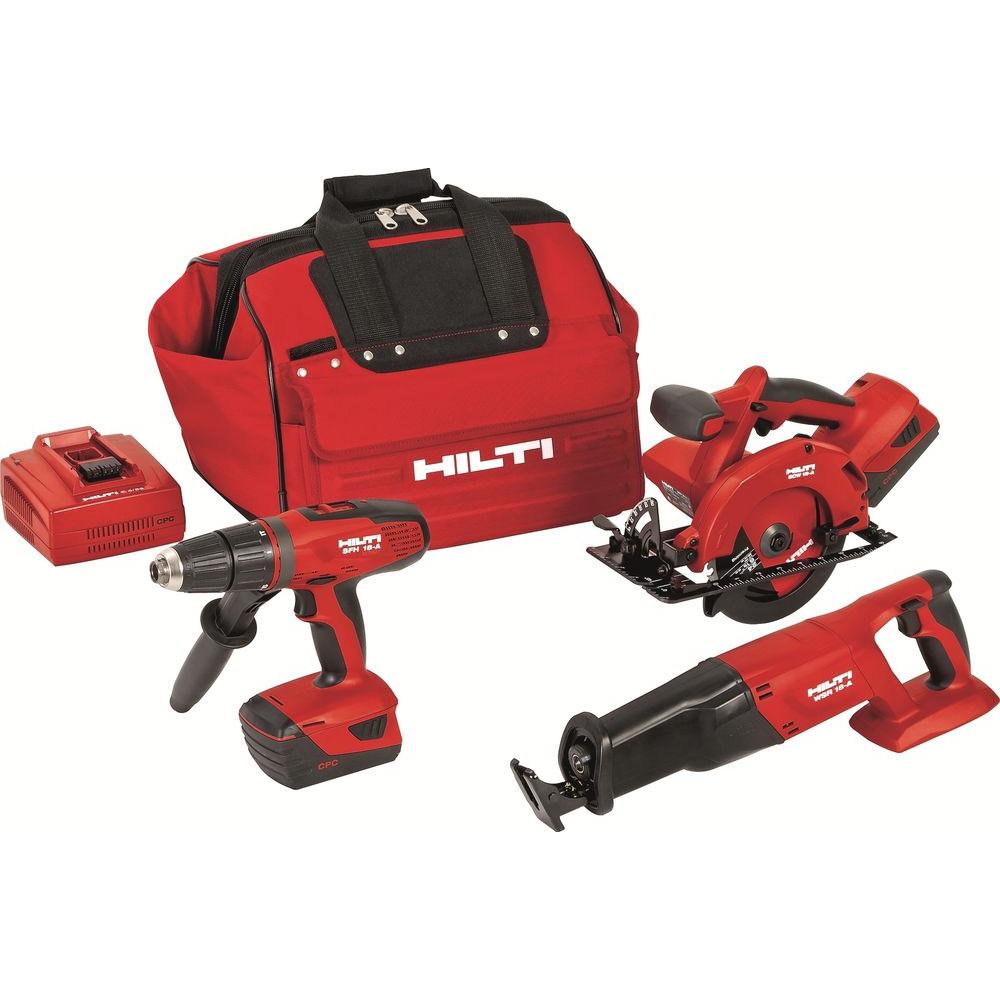 Hilti 18-Volt Lithium-Ion Cordless Hammer Drill Driver/Reciprocating ...