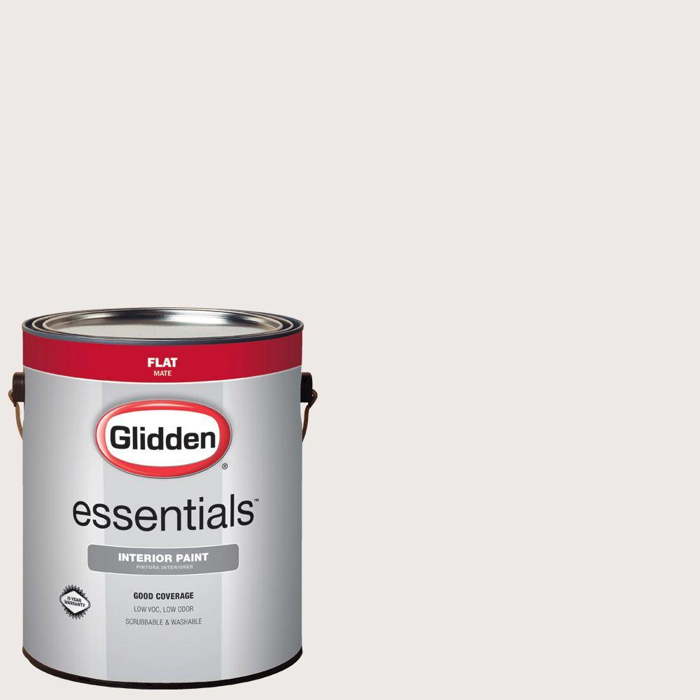 Glidden Essentials 1 gal. HDGWN22 Marshmallow White Flat Interior