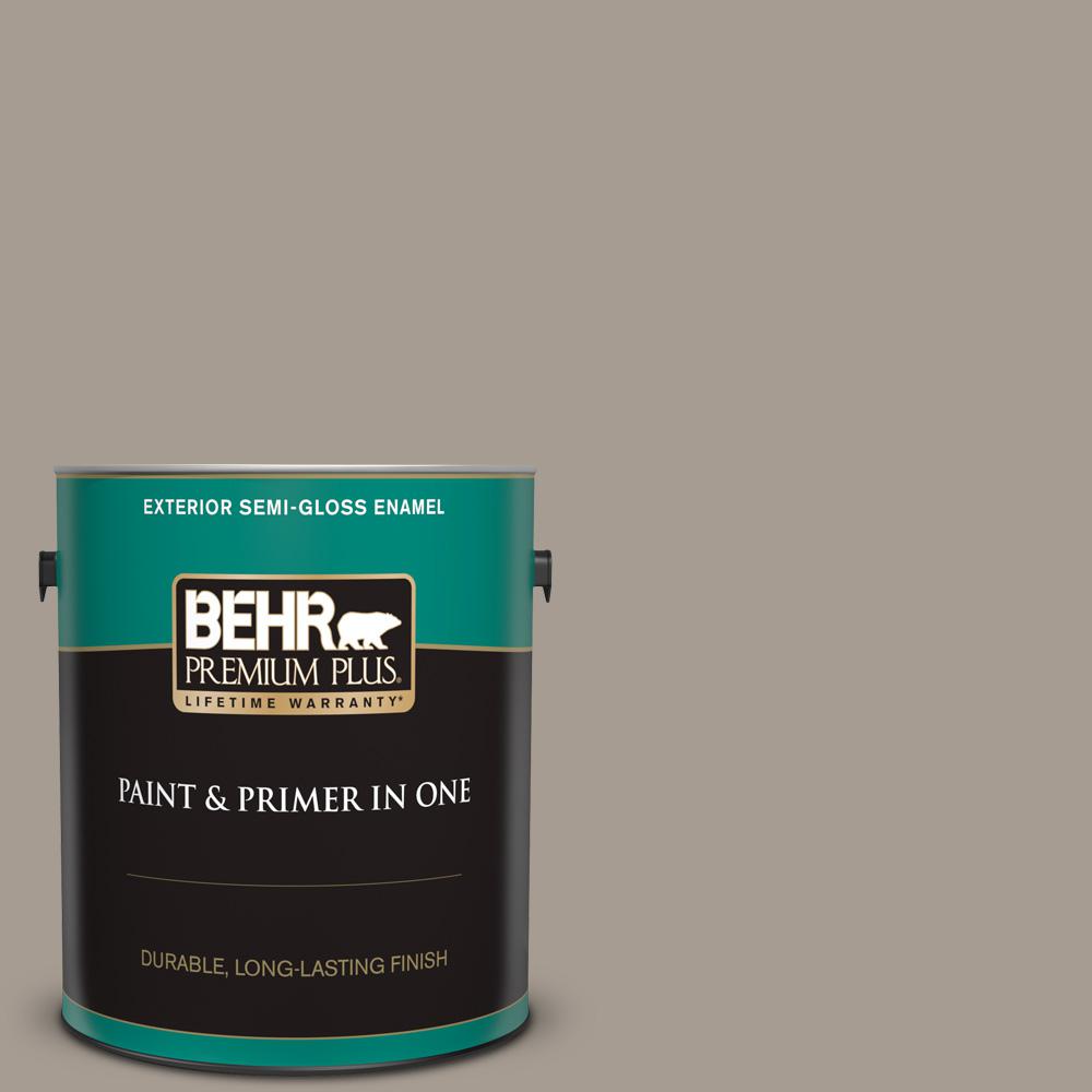 BEHR PREMIUM PLUS 1 gal. N2004 Rustic Taupe SemiGloss Enamel