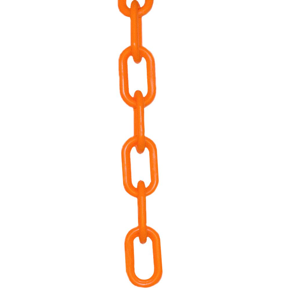 Mr. Chain 2 in. (8, 51 mm) x 100 ft. Safety Orange Plastic Chain50012