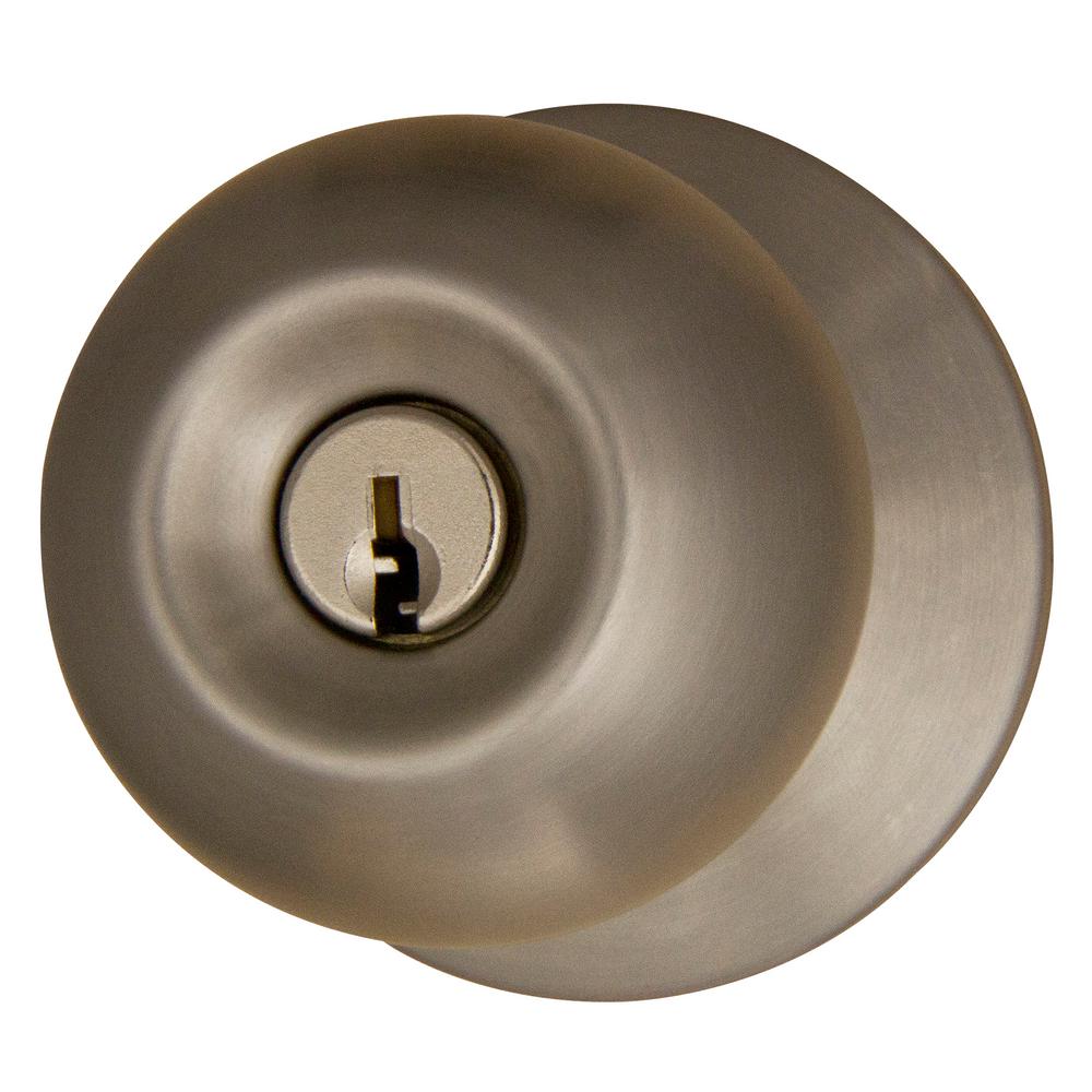 Kwikset Bala Satin Stainless Steel Privacy Bed Bath Door Knob