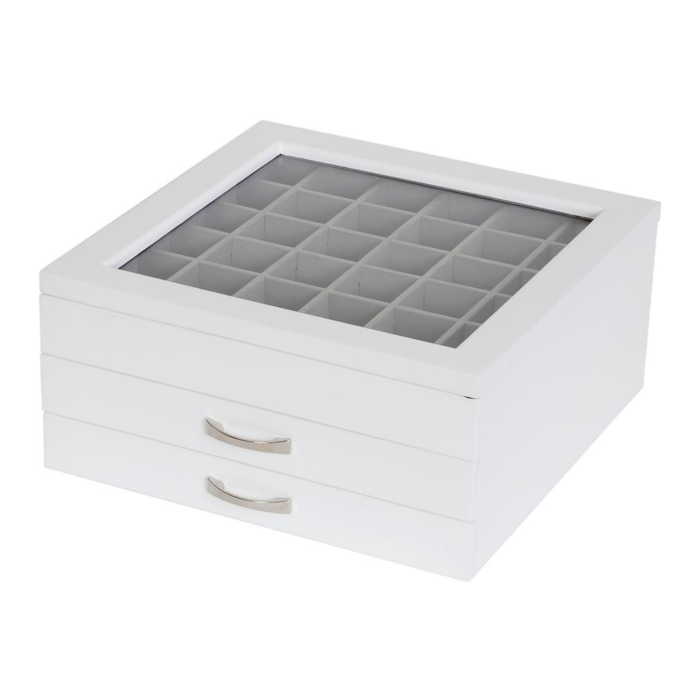 wooden jewelry box white