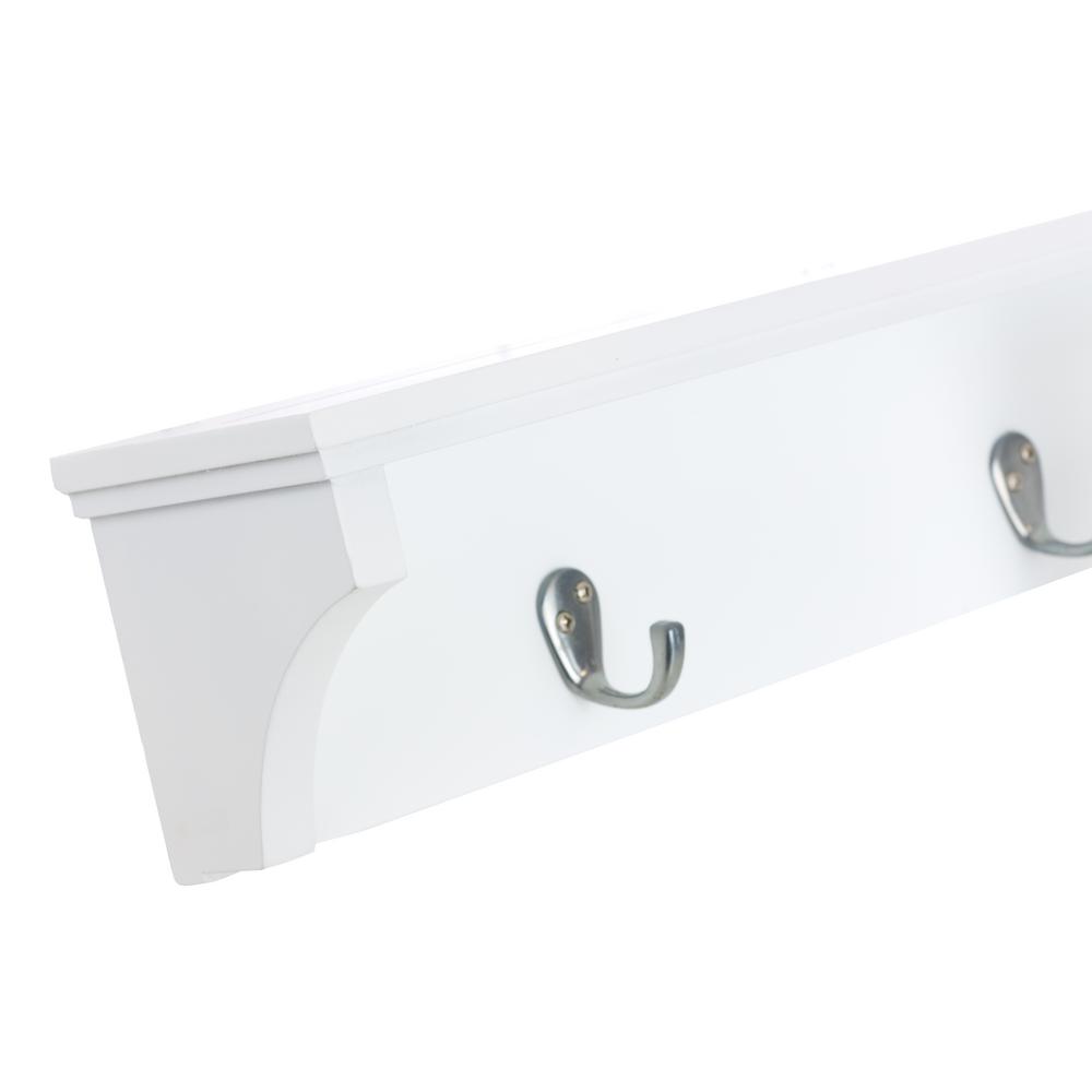 Kiera Grace Kieragrace Kg Finley Wall Shelf 3 Hooks Fn00395 9int The Home Depot - White Wall Mount Shelf With Hooks Kiera Grace Kieragrace Kg Finley Wall Shelf 3 Hooks Fn00395 9int The Home Depot - White Wall Mount Shelf With Hooks