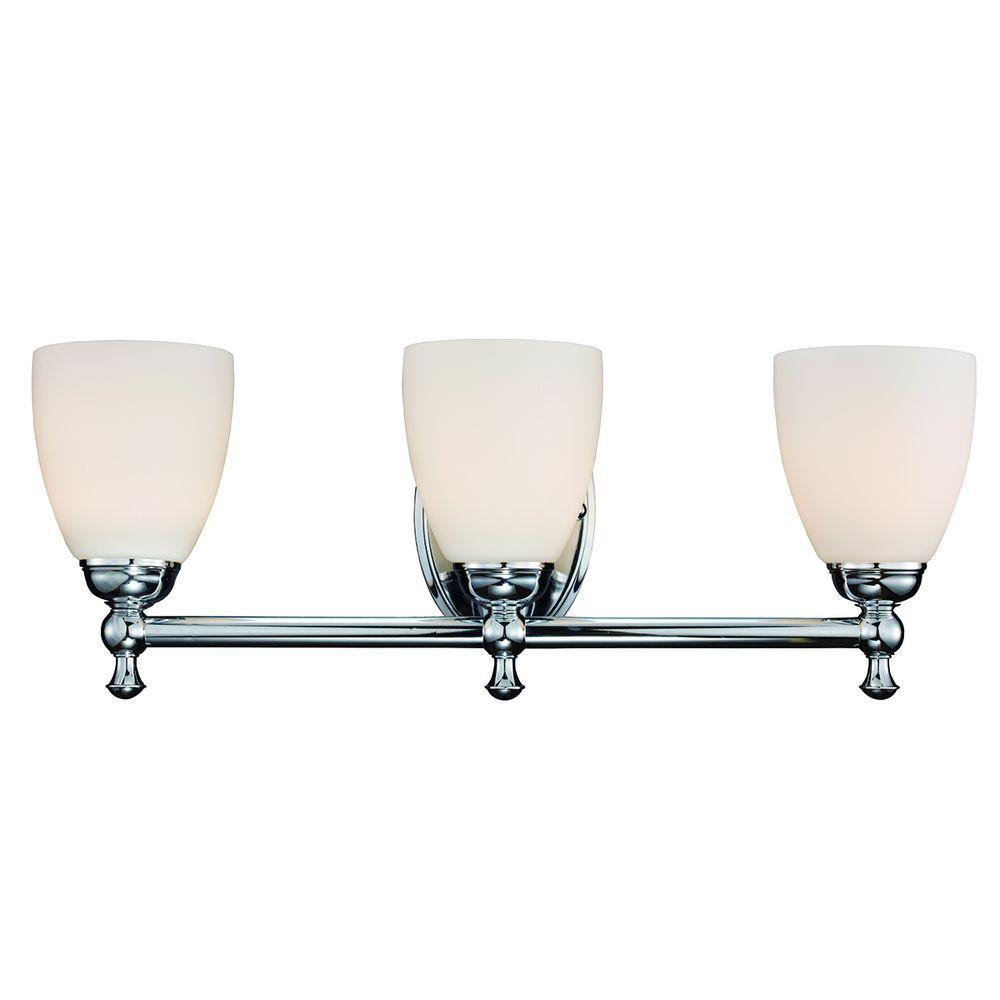 Hampton Bay 3-light Polished Chrome Vanity Light