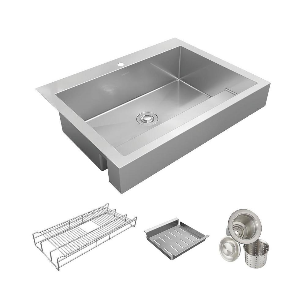 Elkay Dart Canyon Stainless Steel 36 in. Single Bowl Farmhouse Apron