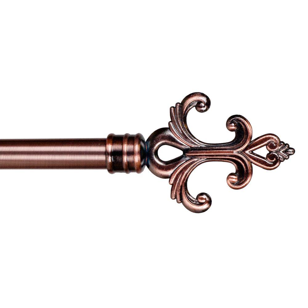 UPC 886511519541 product image for Lavish Home 48 in. - 86 in. Telescoping 3/4 in. Single Curtain Rod in Antique Co | upcitemdb.com
