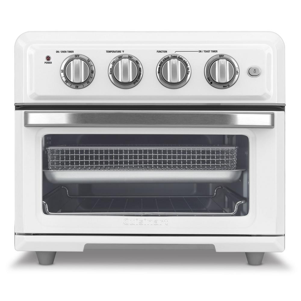 Cuisinart 1800-Watt 6-Slice White Toaster Oven and Air Fryer, White Stainless TOA-60W