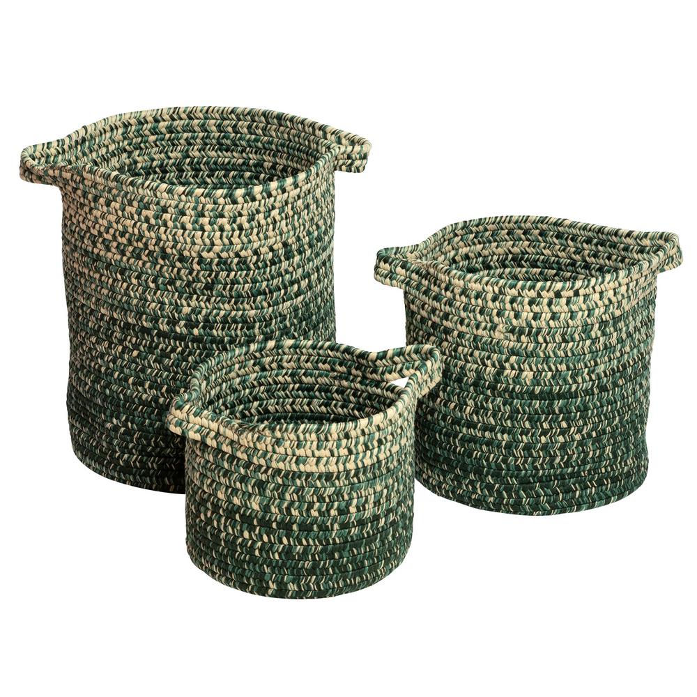 green storage baskets