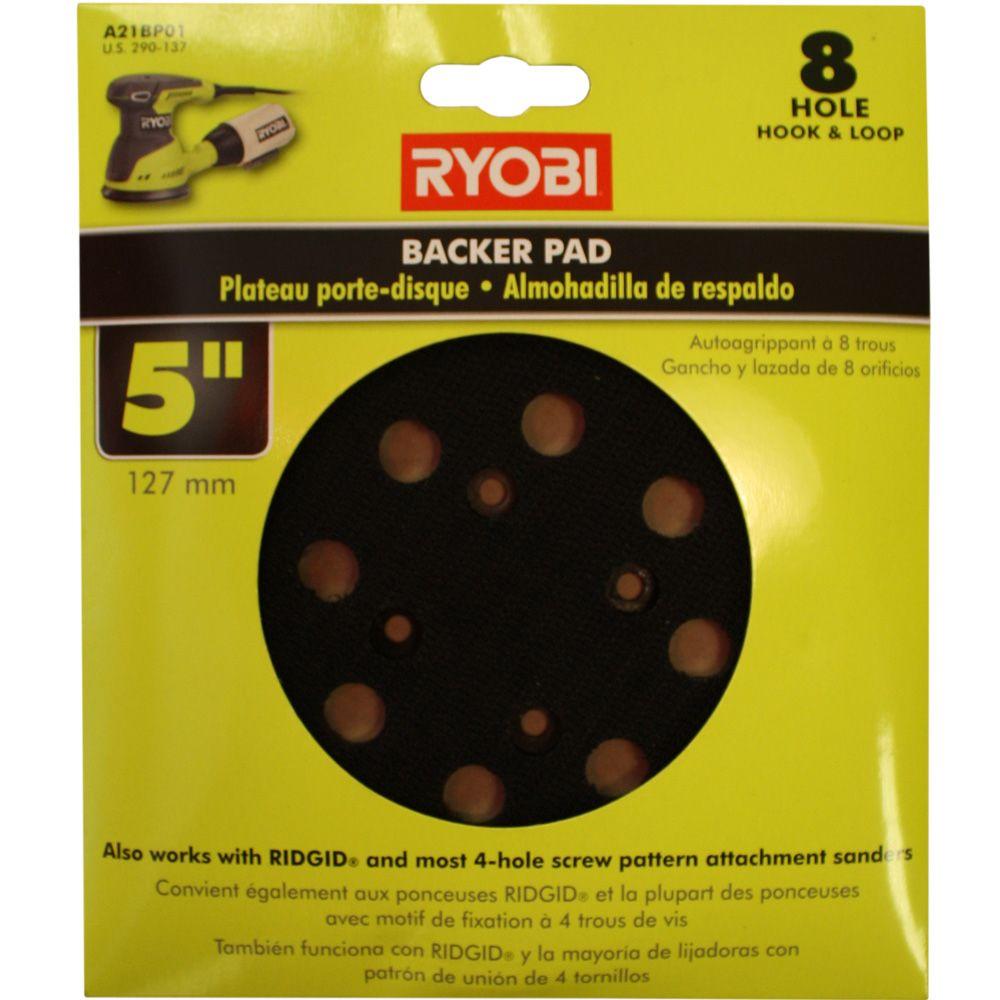 Ryobi 5 In Backer Pad For Orbital Sanders A21bp01 The Home Depot