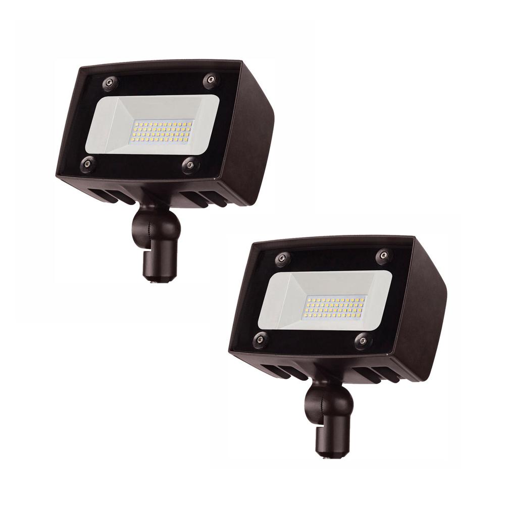 PROBRITE Bright Architectural 20-Watt Bronze LED Flood Light 2000 Lumens