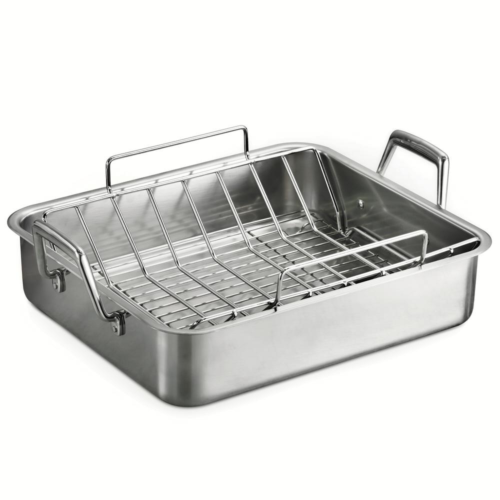 Tramontina Gourmet Prima 9.5 Qt. Stainless Steel Roasting Pan, Stainless Steel / Mirror-Polished was $99.99 now $54.99 (45.0% off)