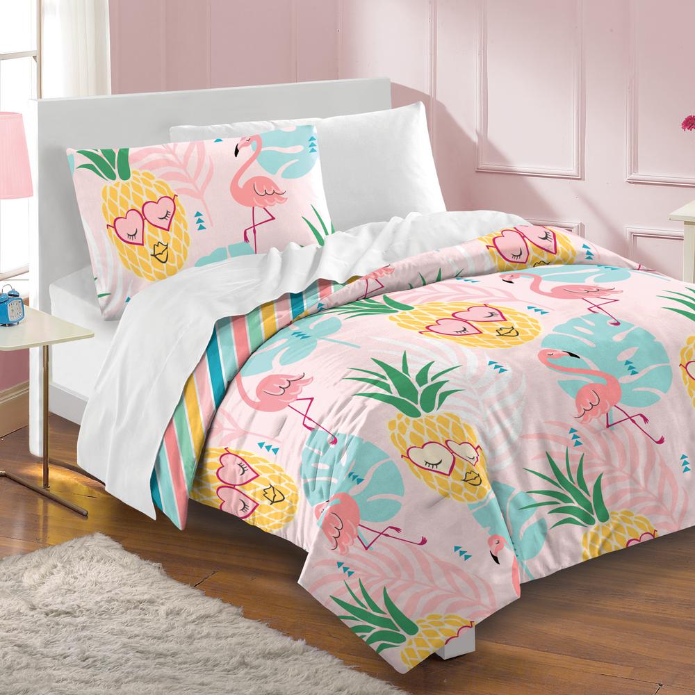 Dream Factory 3 Piece Pink Pineapple Full Queen Comforter Set Dream Factory 3 Piece Pink Pineapple Full Queen Comforter Set 2a8636c3pk The Home Depot