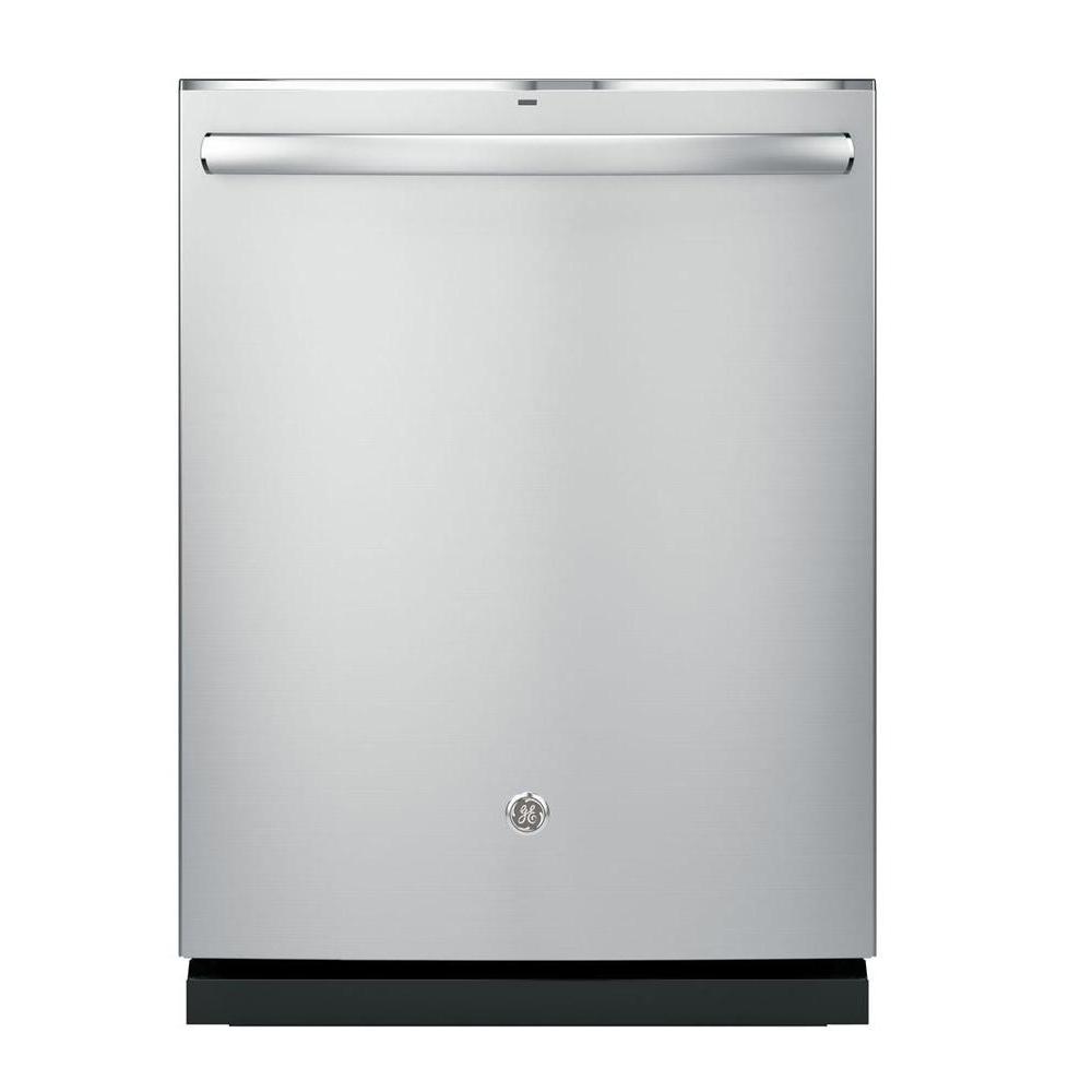 GE Top Control Dishwasher in Stainless Steel with Stainless Steel Tub and Steam... by GE