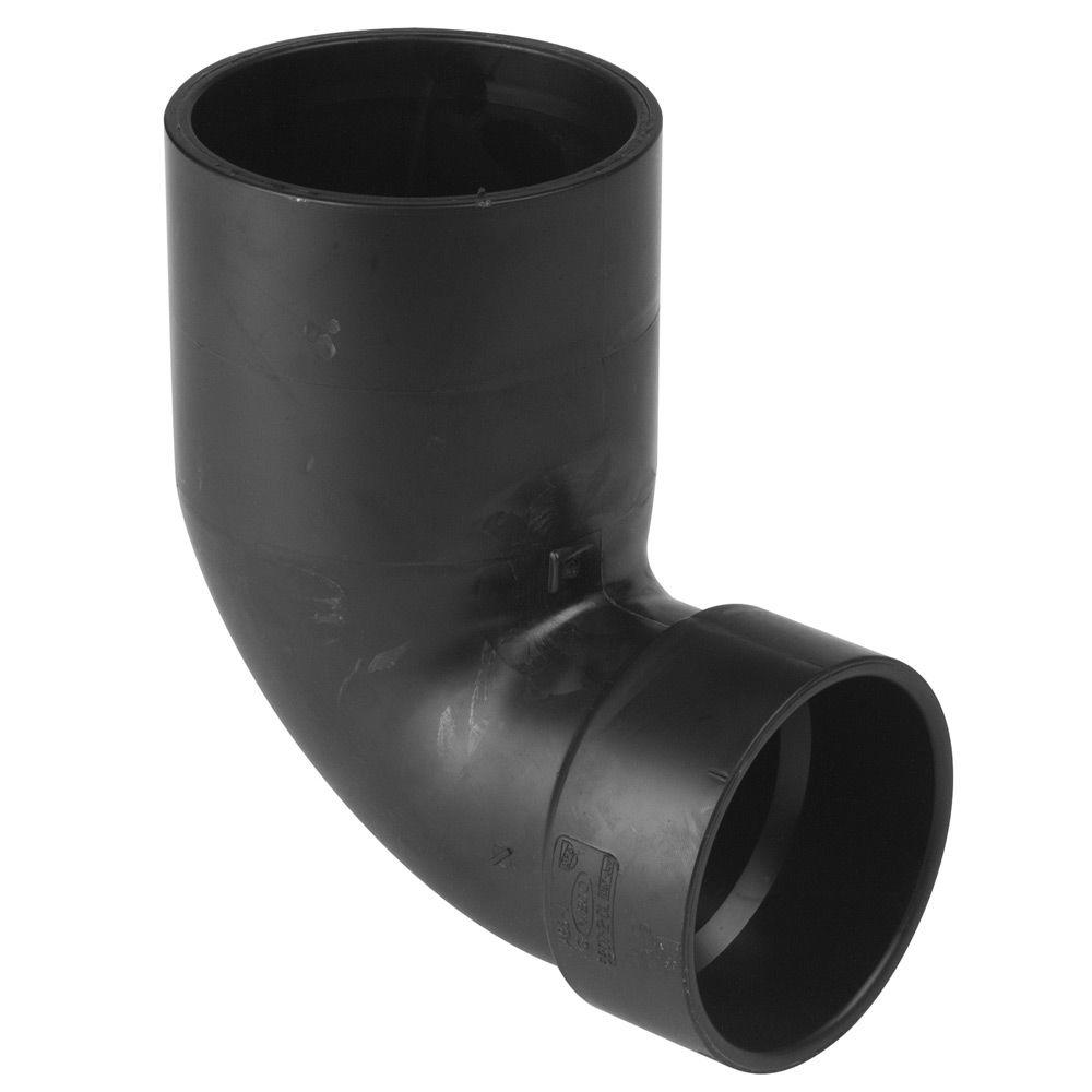 4 in. x 3 in. ABS DWV 90 Degree Spigot x Hub Closet Elbow-C58072CLHD43 - The Home Depot 4 Inch To 3 Inch Abs Reducer