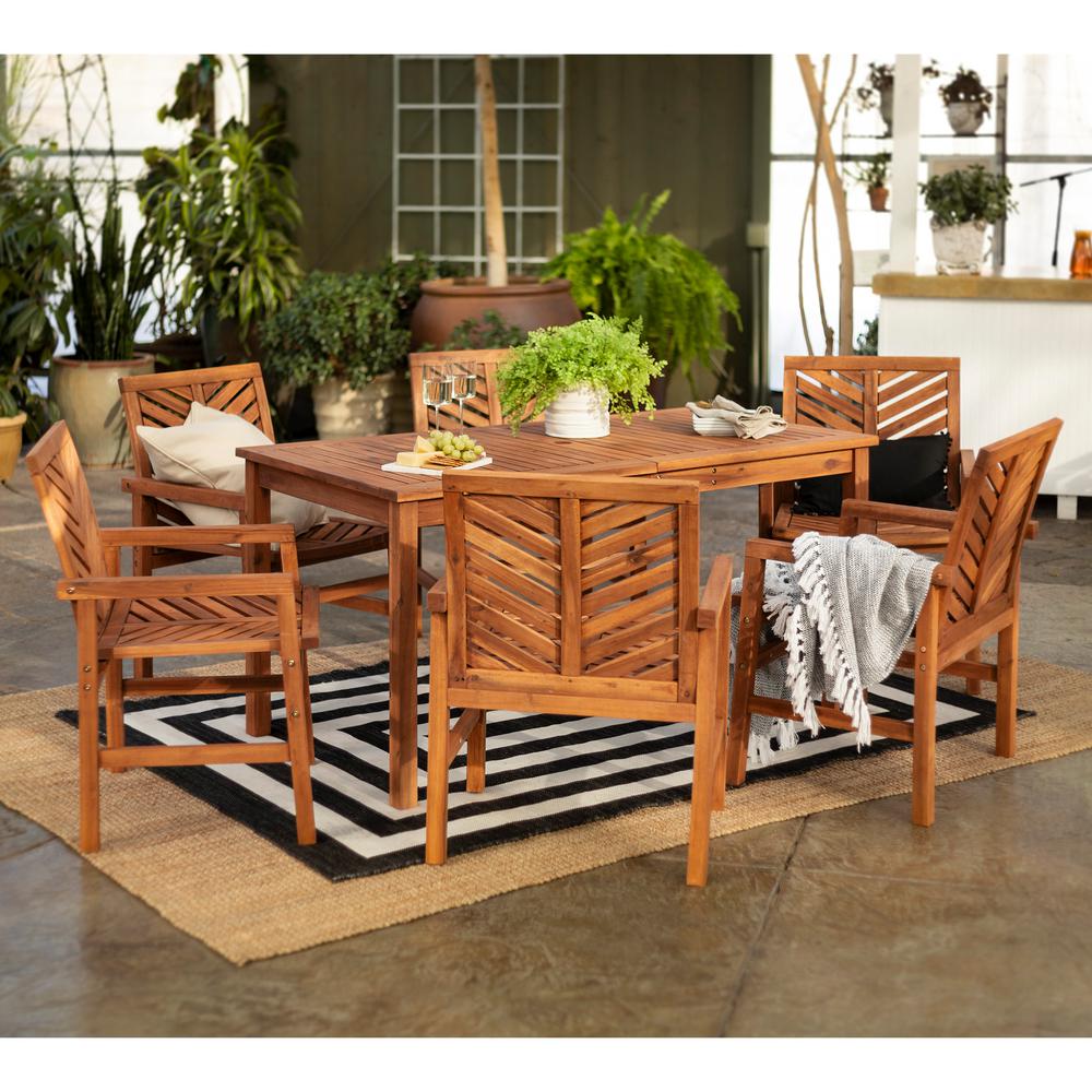 Reviews For Walker Edison Furniture Company Chevron Brown 7 Piece Wood Outdoor Patio Dining Set Hd8082 The Home Depot - Walker Edison Patio Furniture Reviews Reviews For Walker Edison Furniture Company Chevron Brown 7 Piece Wood Outdoor Patio Dining Set Hd8082 The Home Depot - Walker Edison Patio Furniture Reviews
