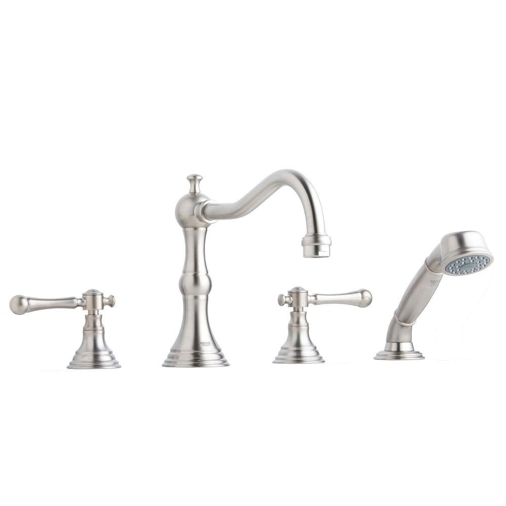 GROHE BauLoop SingleHandle DeckMount Roman Bathtub Faucet in