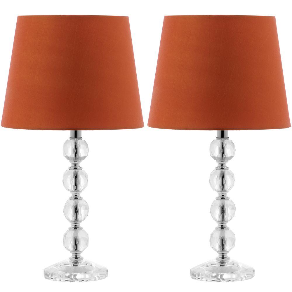 Safavieh Nola 16 In Clear Stacked Crystal Ball Lamp Set Of 2 Clear Stacked Crystal Ball Lamp Set Of 2