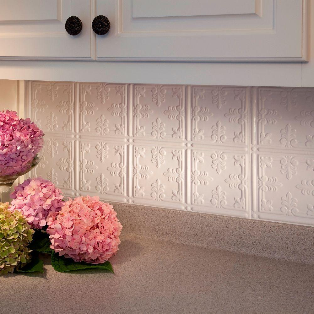 home depot backsplash white