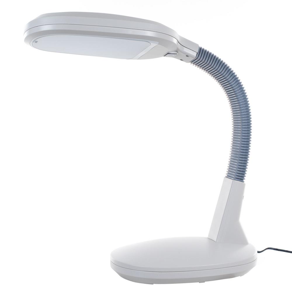 22 In White Indoor Sunlight Desk Lamp With Dimmer Switch Hd100015 White Indoor Sunlight Desk Lamp With Dimmer Switch