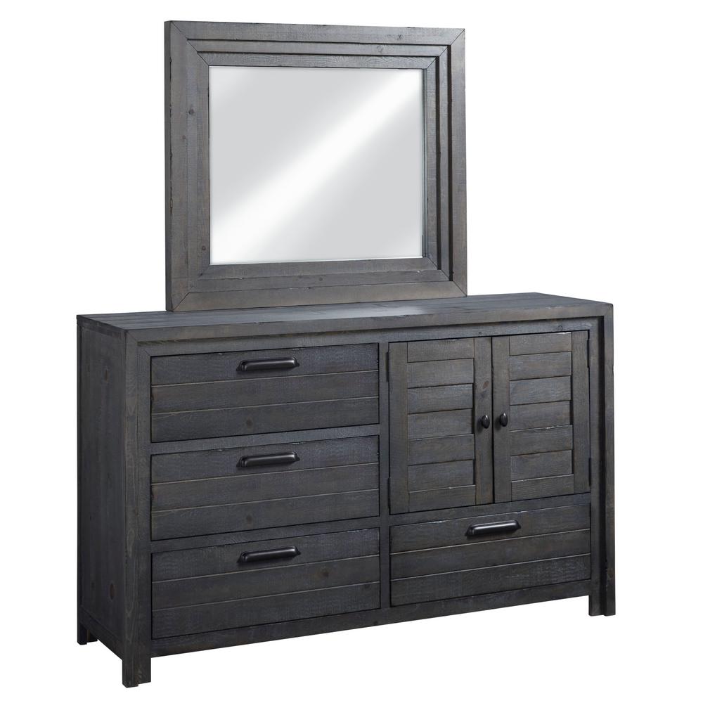 Progressive Furniture Theory 4 Drawer Distressed Dark Gray Dresser