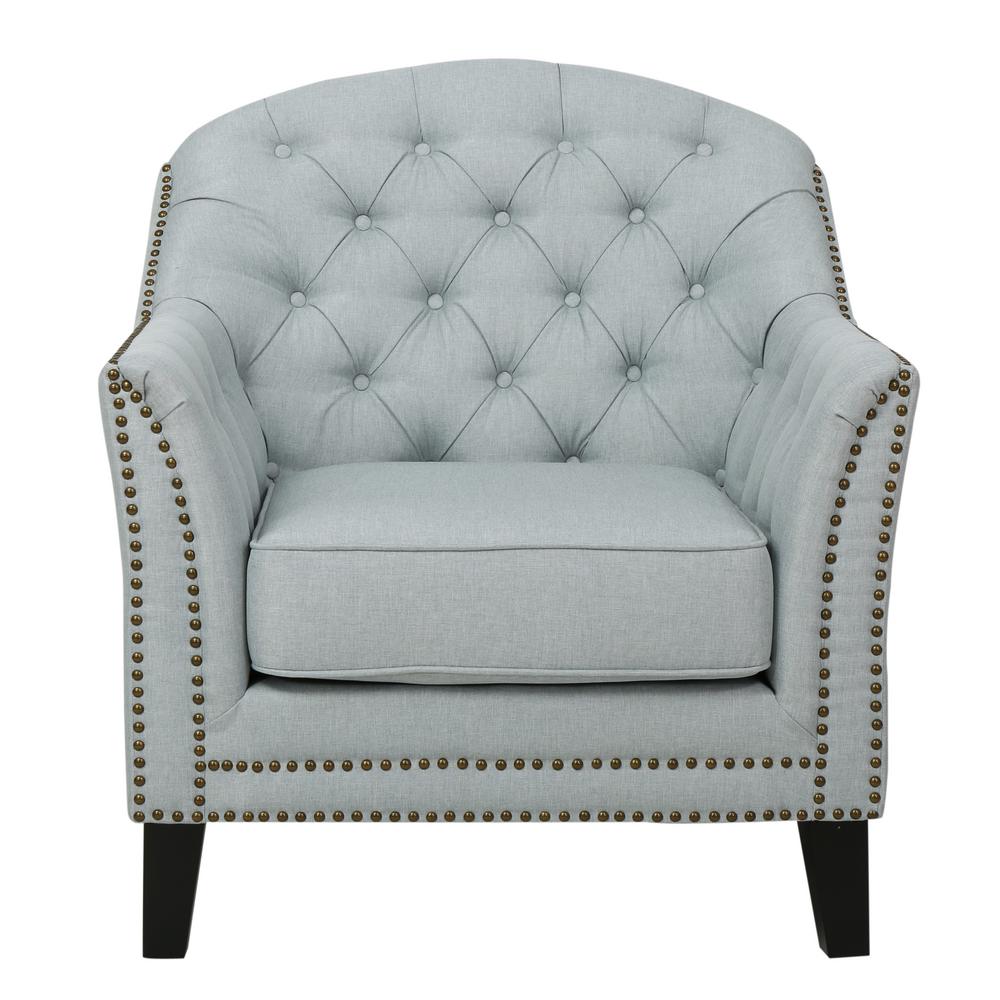 Classic Tufted Fabric Accent Chairs Chairs The