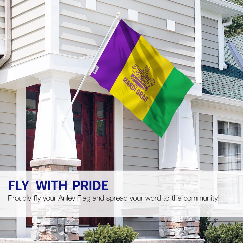 Anley Fly Breeze 3 Ft X 5 Ft Polyester Mardi Gras Flag Happy