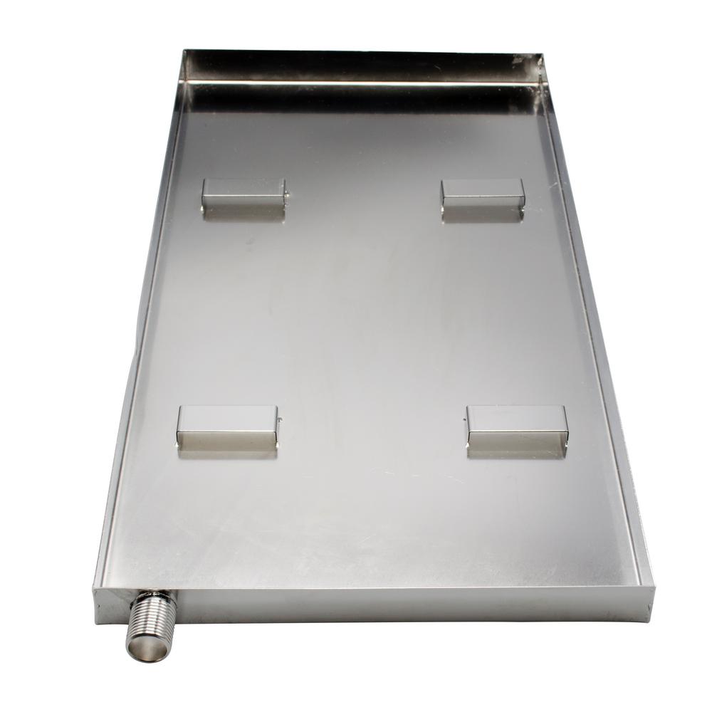 Steam 20 in. x 10 in. x 1 in. Steam Generator Drip Pan with Drain, Stainless SteelDP10