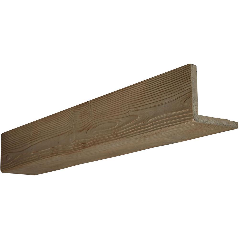 Faux Wood Beams Mouldings Moulding Millwork The Home Depot 4 In X 8 12 Ft 2 Sided L