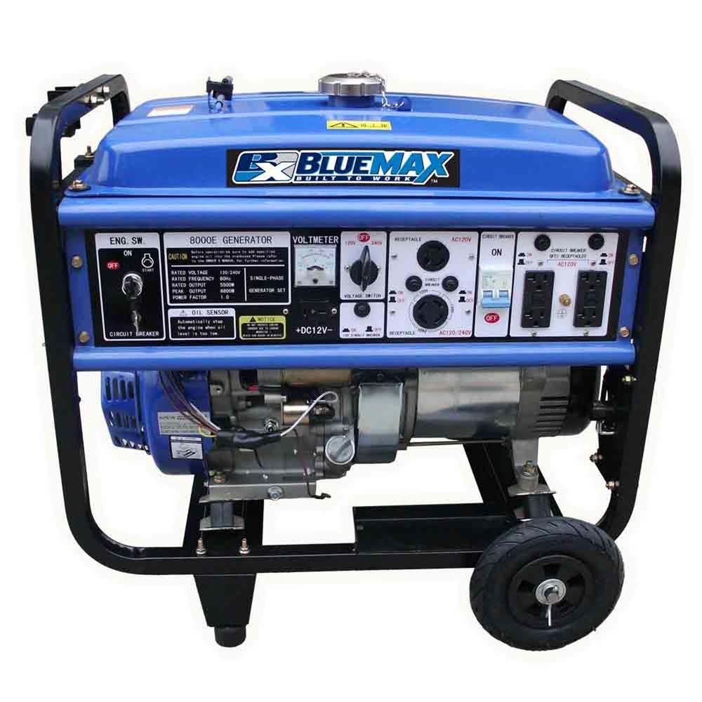 Blue Max 8,000-Watt Gasoline Powered Generator with OHV Engine and