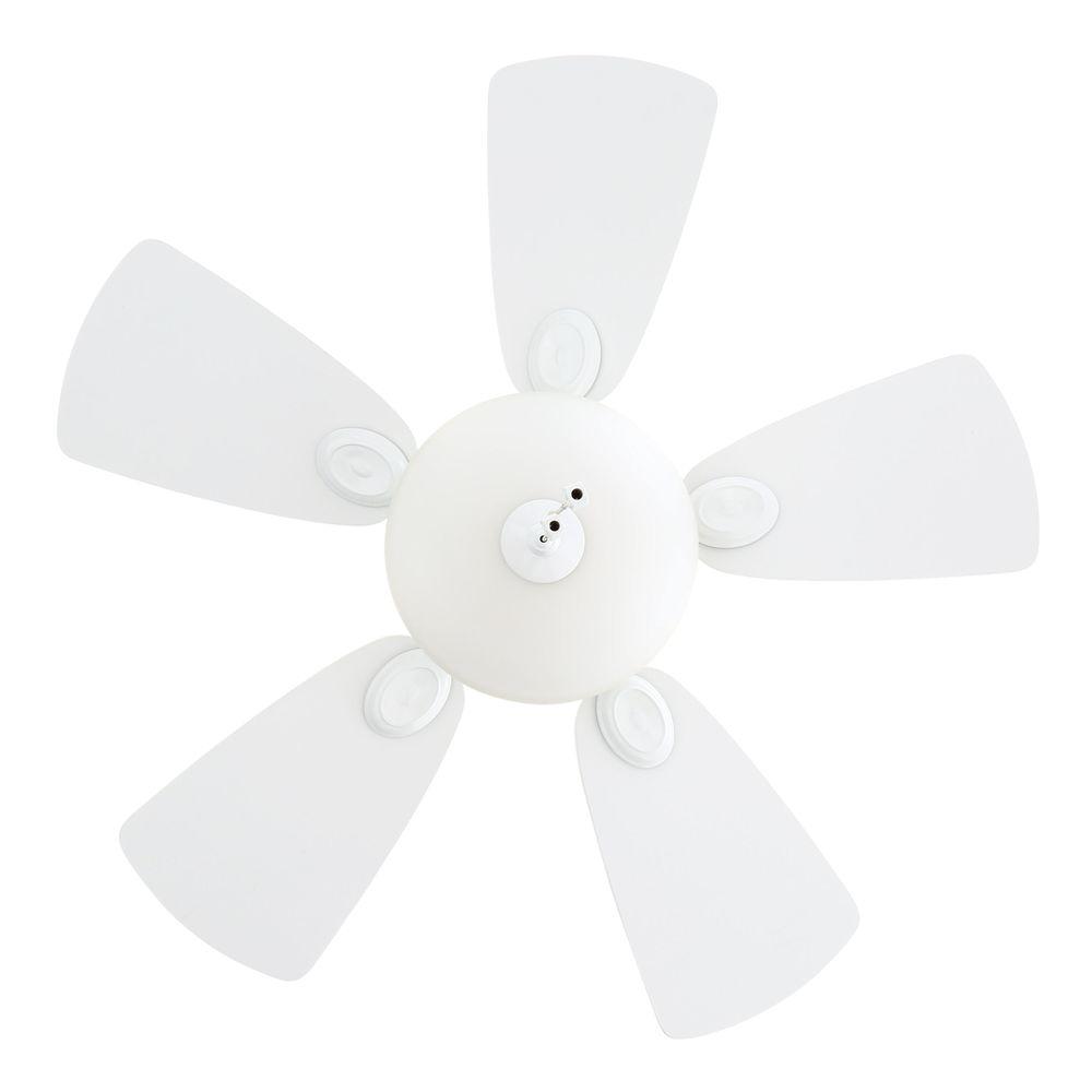 Hunter Watson 34 In Indoor White Ceiling Fan With Light Kit Bundled With Handheld Remote Control