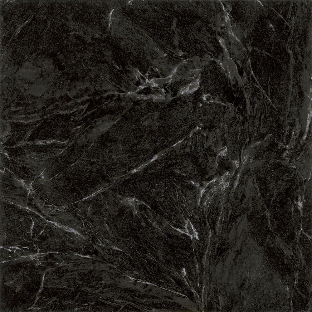 TrafficMASTER Black Marble 12 in. x 12 in. Peel and Stick ...