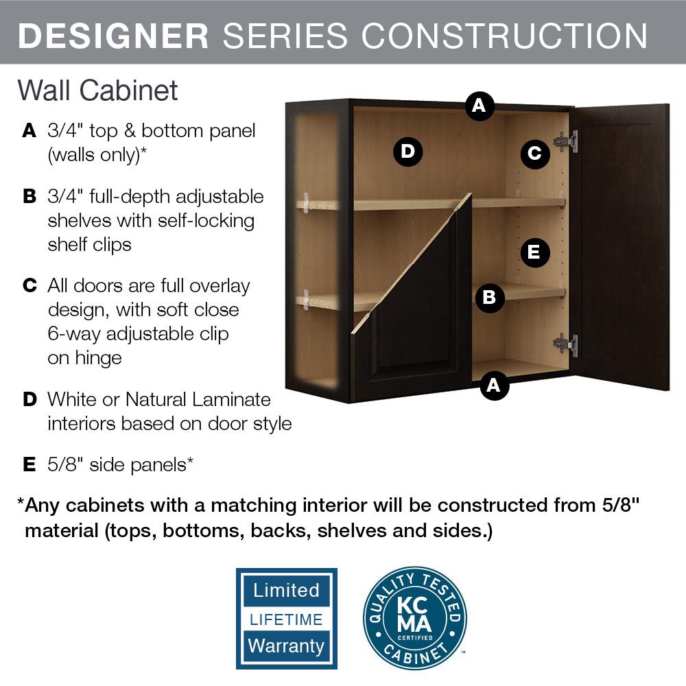 Hampton Bay Designer Series Melvern Assembled 9x42x12 In Wall