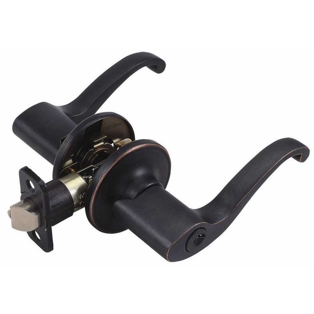 Design House Scroll OilRubbed Bronze Entry Lever740340 The Home Depot
