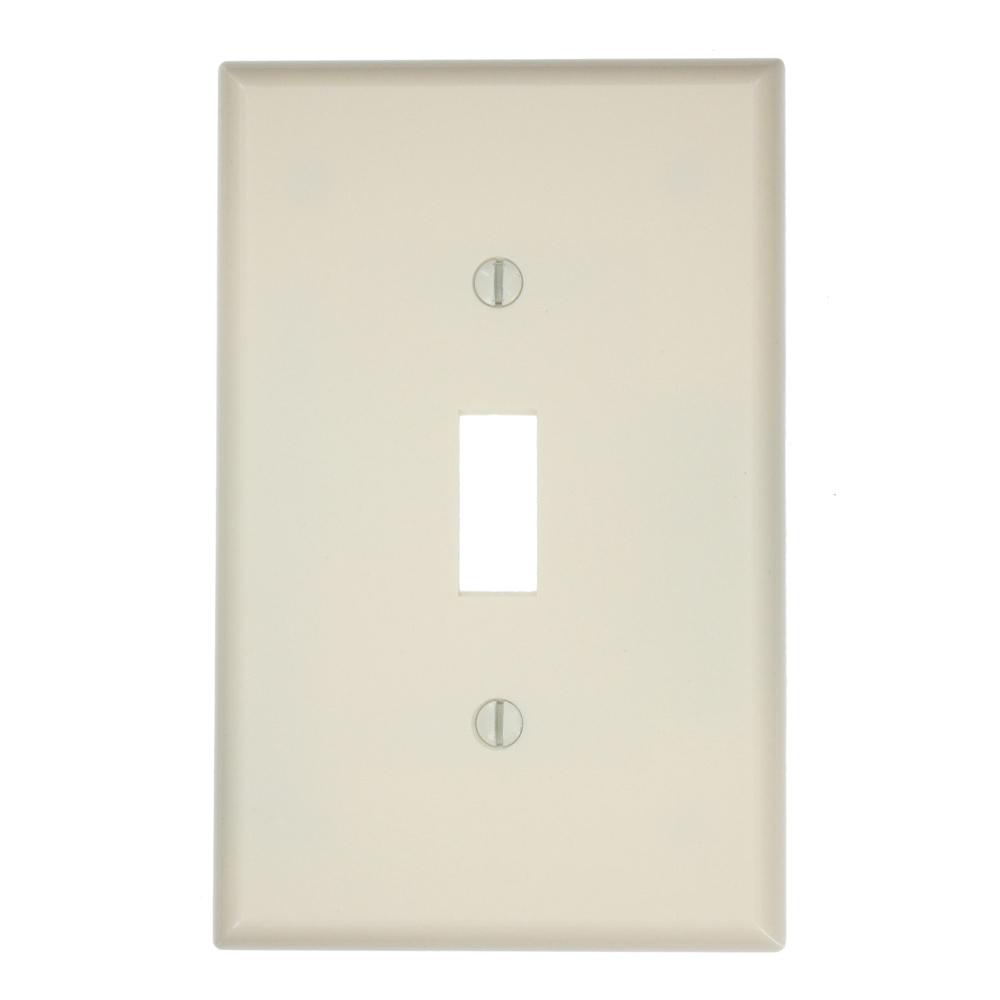 Leviton 1 Gang Toggle Midsize Switch Wall Plate Light Almond Leviton 1 Gang Toggle Midsize Switch Wall Plate Light Almond