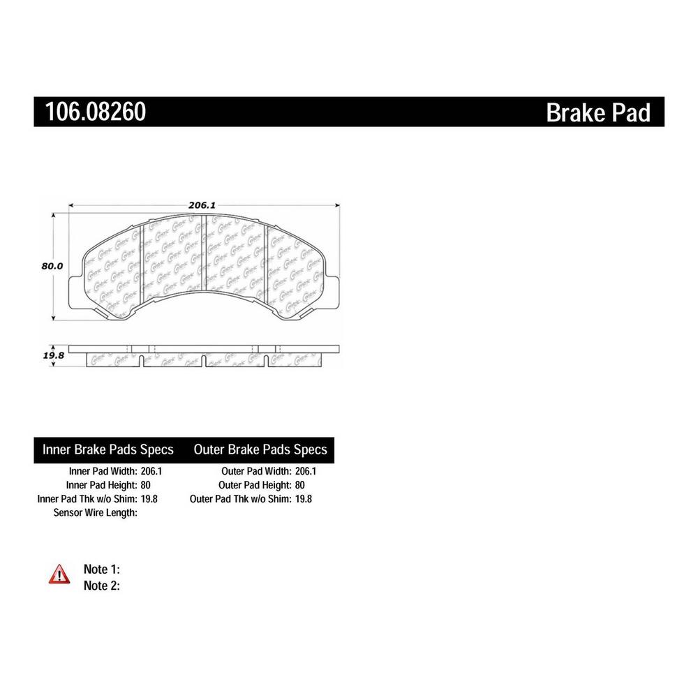 Centric Parts 106.08830 Rear Brake Pad
