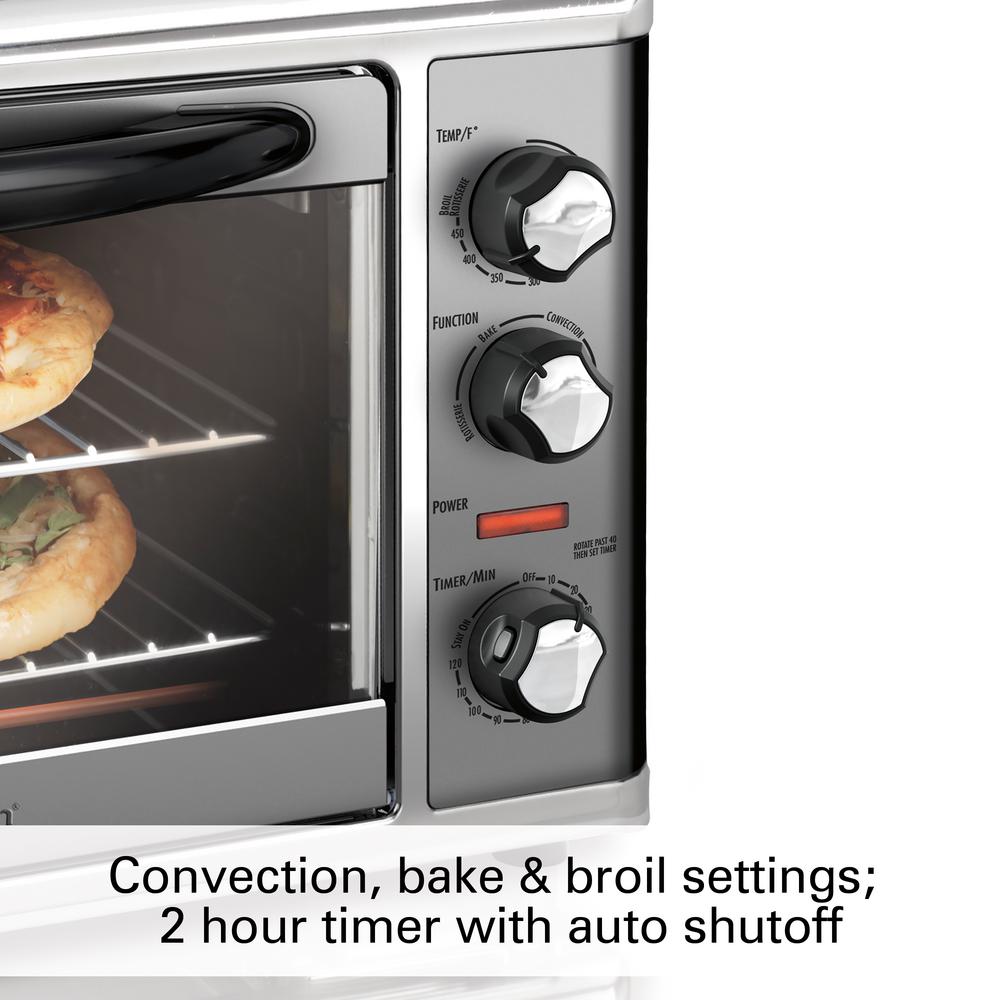 Hamilton Beach Countertop Black Toaster Oven With Convection And